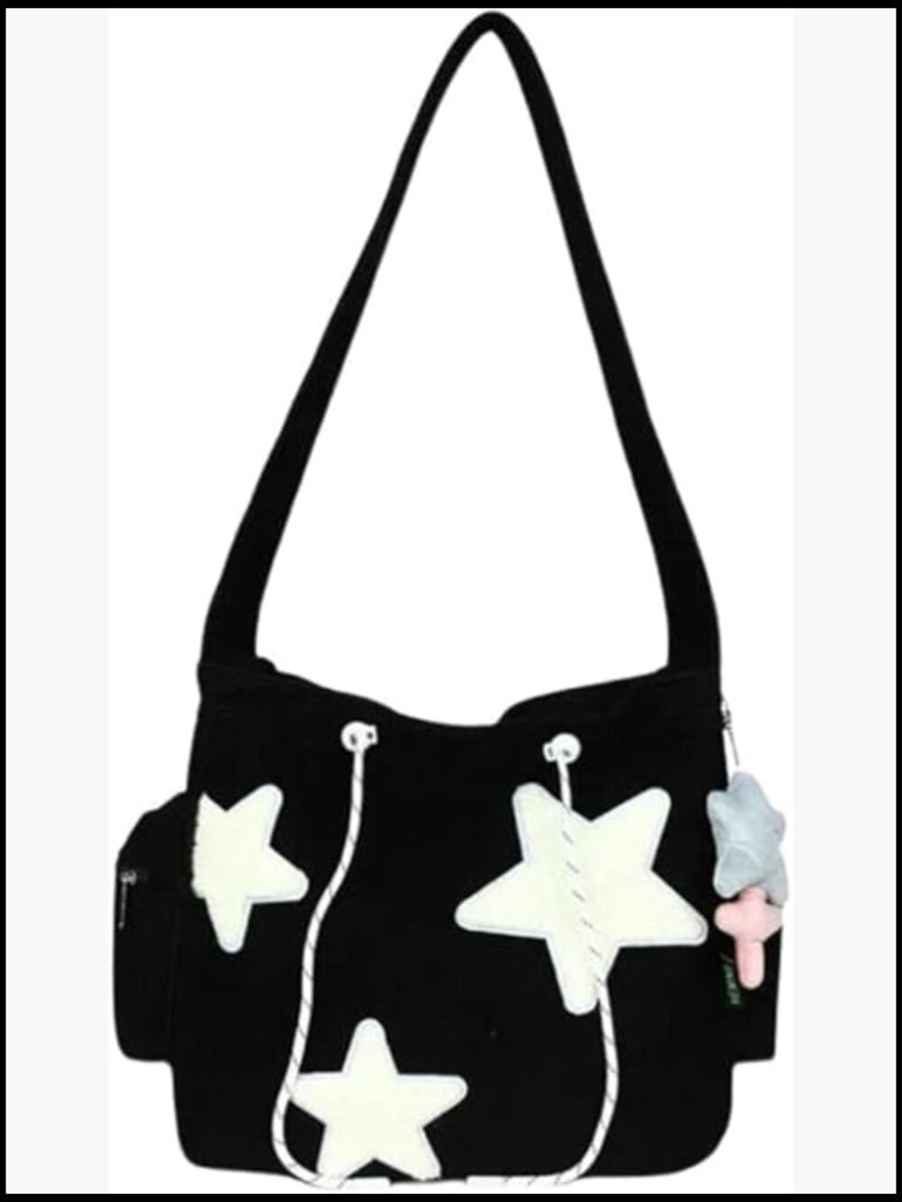Corduroy Crossbody Bag Y2K Aesthetic Messenger Shoulder Hobo Tote Work College - Picture 1 of 6